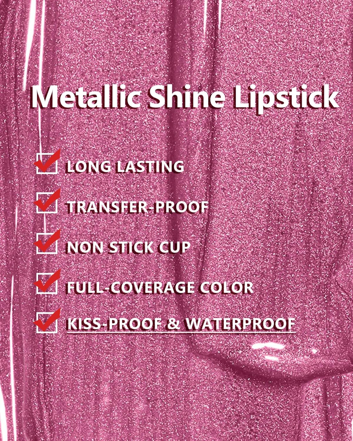 MAKI YIKA Brown Lipstick for Women Metallic Lipsticks Glitter Long Lasting Lipstick No Smudge No Transfer Liquid Lip Gloss (BR04 After Heat)