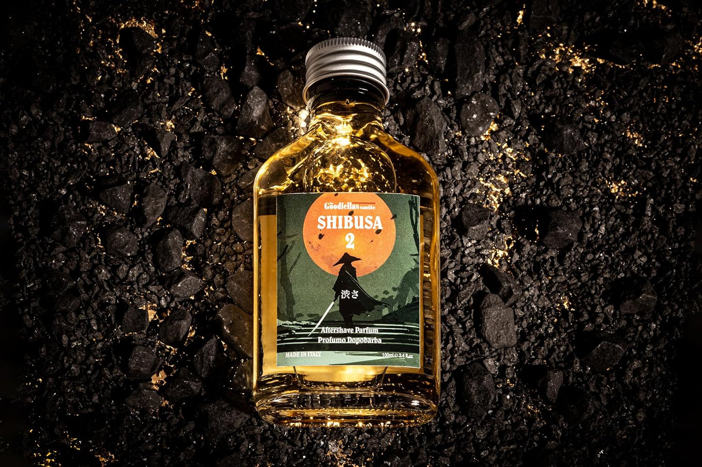 The Goodfellas' smile, SHIBUSA 2 (Almond, Peach & Ylang Ylang) Aftershave Lotion, Refreshes & Tones, 100ml, Made in Italy